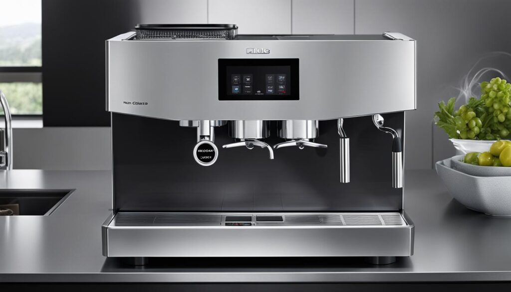 Miele coffee machine in Clean Touch Steel color