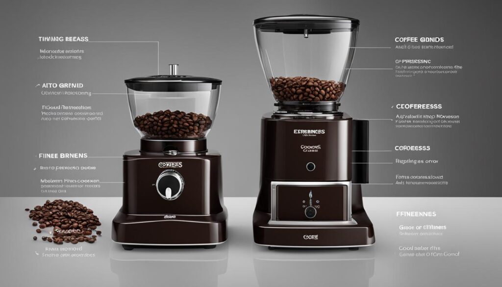 coffee grinder features infographic