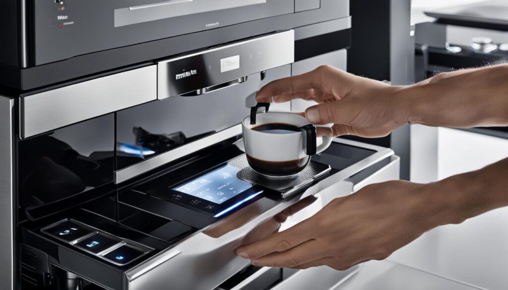 customizing settings on Miele coffee machine